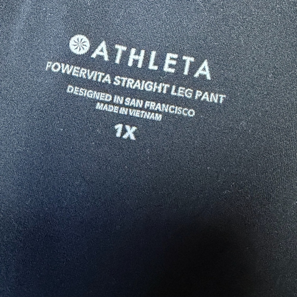 Athleta Powervita Straight Leg Yoga Pant Black Womens 1X Soft Stretch Gym - Picture 4 of 10